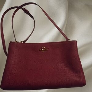 Coach Red Leather Shoulder Bag/Crossbody Bag